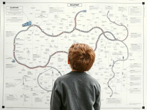 Teenager looking at a roadmap, symbolizing preparation for adulthood